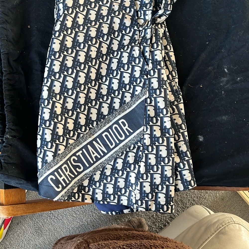 Dior Blue and Silver Sleeveless Dress